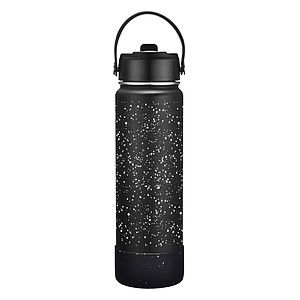 27 OZ. Speckled Design Vacuum Water Bottle w/Spout & Silicone Bottom
