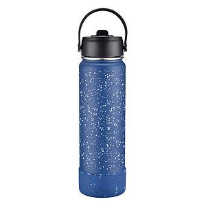 27 OZ. Speckled Design Vacuum Water Bottle w/Spout & Silicone Bottom