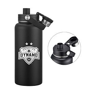 34 oz. Vacuum Handle Water Bottle w/Leak-proof Lid