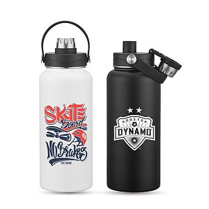 34 oz. Vacuum Handle Water Bottle w/Leak-proof Lid