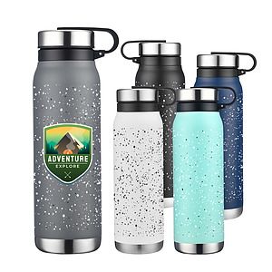20 oz. Speckled Design Stainless Steel Vacuum Water Bottle w/Twist Lid