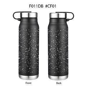 20 oz. Speckled Design Stainless Steel Vacuum Water Bottle w/Twist Lid