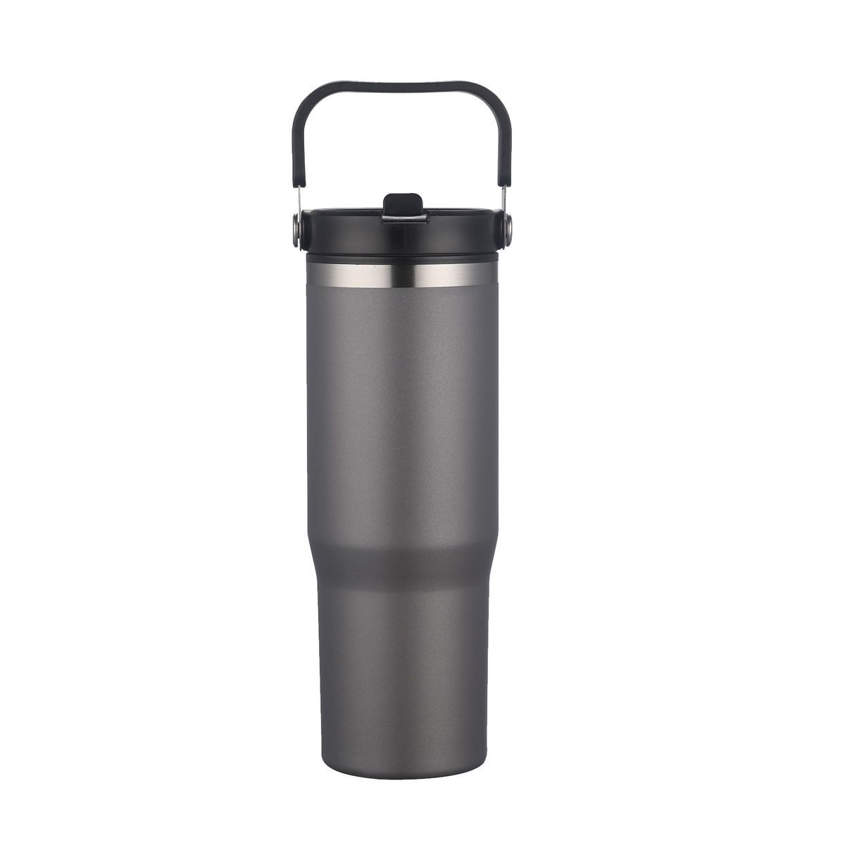 30 oz. Double Wall Travel Mug with Straw Lid & Carry Handle
