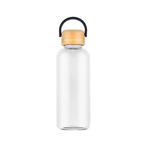 21 oz. Recycled PET Water Bottle with Bamboo Lid & Carry Handle