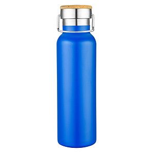 20 oz. Double Wall Stainless Steel Vacuum Water Bottle w/Bamboo Lid