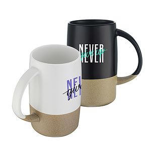 17 oz. Two-Tone Matte Textured Ceramic Mug with Gift Box