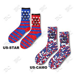 Flag Design Full Color Athletic Crew 8 Inch high Socks