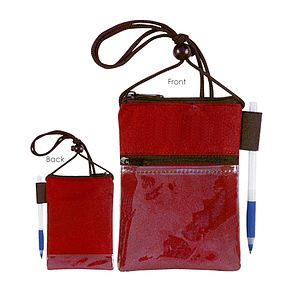 600 Denier Polyester Dual Zipper Pocket Badge Holder