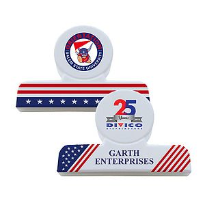 Flag Design Round Bag Clip