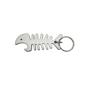 Fish Bottle Opener Keychain w/ Earbud Organizers