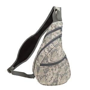 600D Polyester Digital Camo Crossbody Sling Backpack