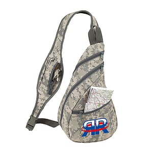 600D Polyester Digital Camo Crossbody Sling Backpack
