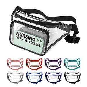 Clear Heavy Vinyl Fanny Pack w/ Two Zipper Pockets