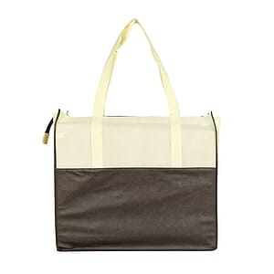 100g Two Tone Non-Woven Polypropylene Zippered Tote