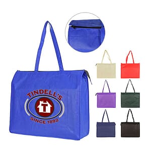 Extra LargeRecycled Non-Woven Polypropylene Tote w/ Zipper
