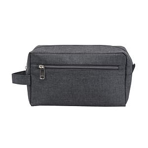 300D Polyester Heather Zipper Toiletry Travel Kit Bag