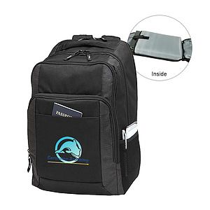 600 Denier Deluxe Tech Style Computer Backpack with Doby Trim