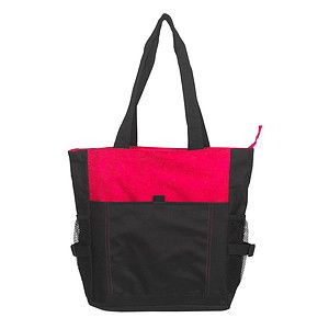 600D polyester Deluxe Zippered Tote Bag