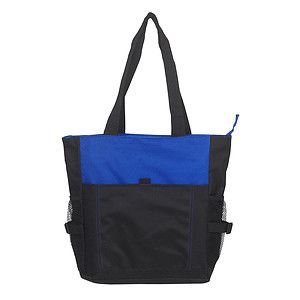 600D polyester Deluxe Zippered Tote Bag