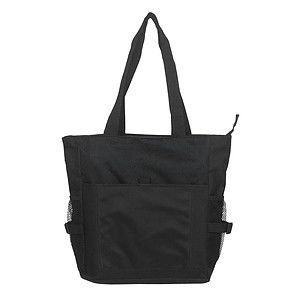 600D polyester Deluxe Zippered Tote Bag