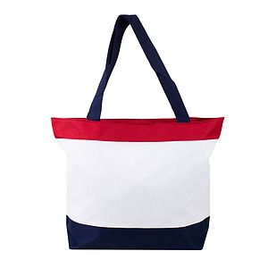 600D Polyester US Flag Jumbo Boutique Zipper Tote Bag