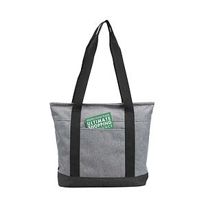 300D polyester Heather Zippered Tote Bag