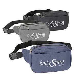Heather Rounded 3 Pockets Fanny Pack