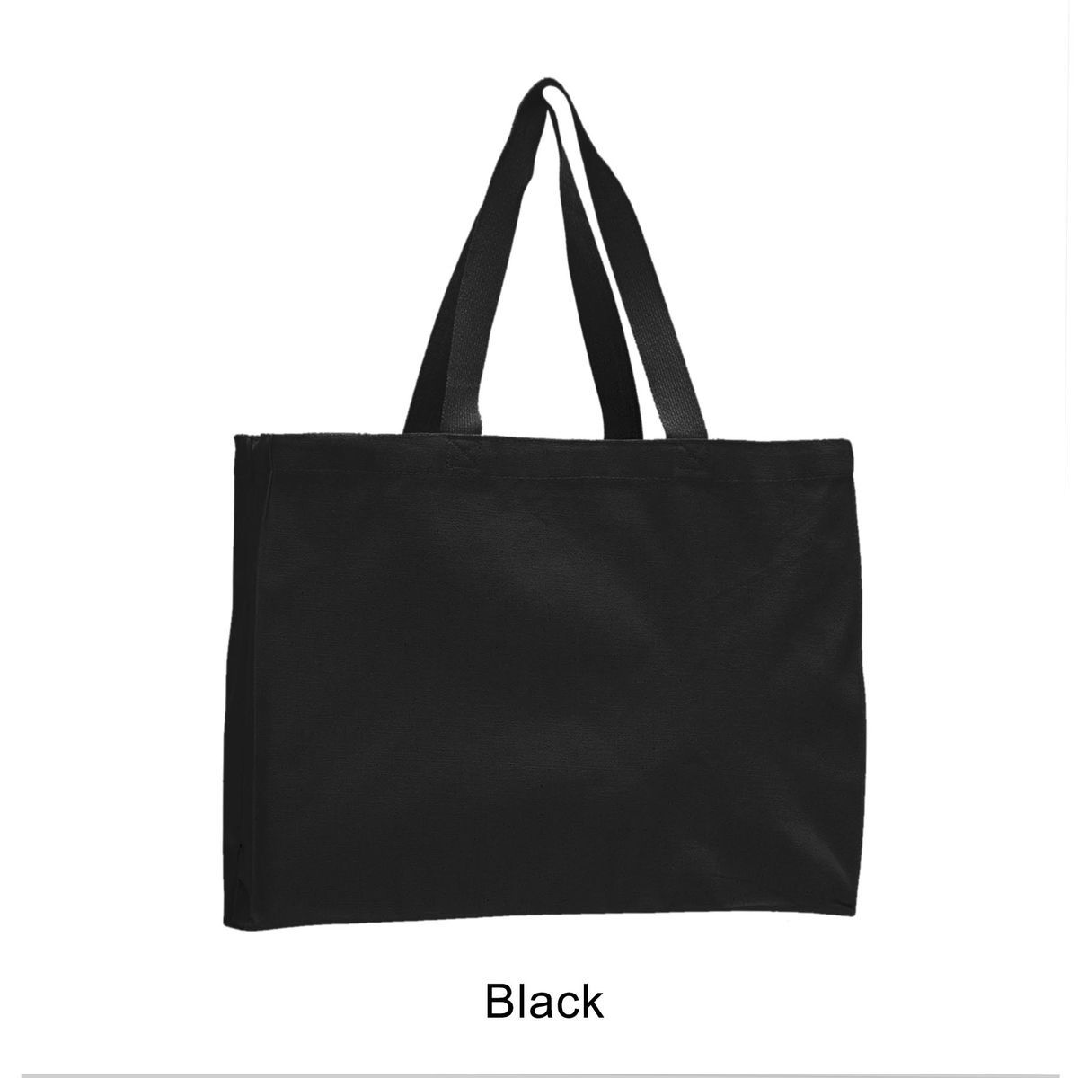 12 oz. Canvas Gusset Tote Bag /w web handles_R107BT