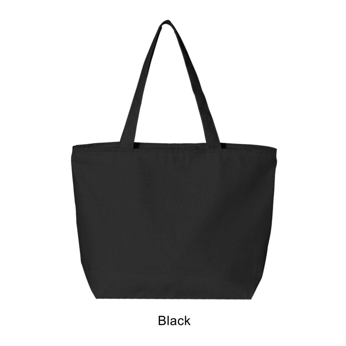 12 oz. Heavy Cotton Canvas 25L Zippered Tote Bag_R109BT