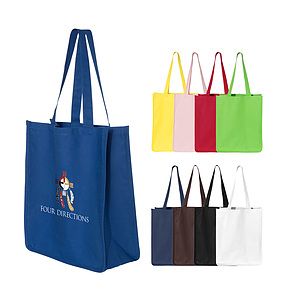 12 oz. Heavy Cotton Canvas 27L Jumbo Shopping Tote Bag_R112BT
