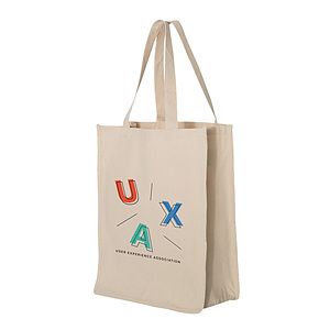 12 oz. Natural Heavy Cotton Canvas 27L Jumbo Shopping Tote Bag_R112NBT