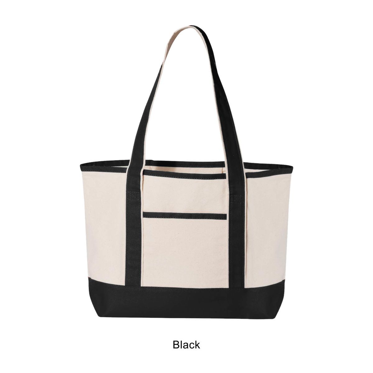 12 oz. Small Heavy Canvas Deluxe Pocket Tote Bag_R116BT