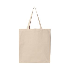 6oz. Natural Cotton Canvas Economical Tote Bag/w All Side Gusset_R122NBT