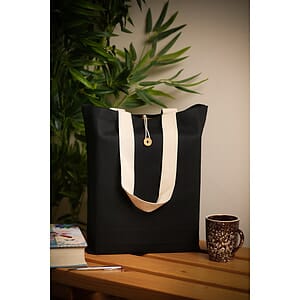 12 oz. 100% Cotton Colored Button-Up Tote