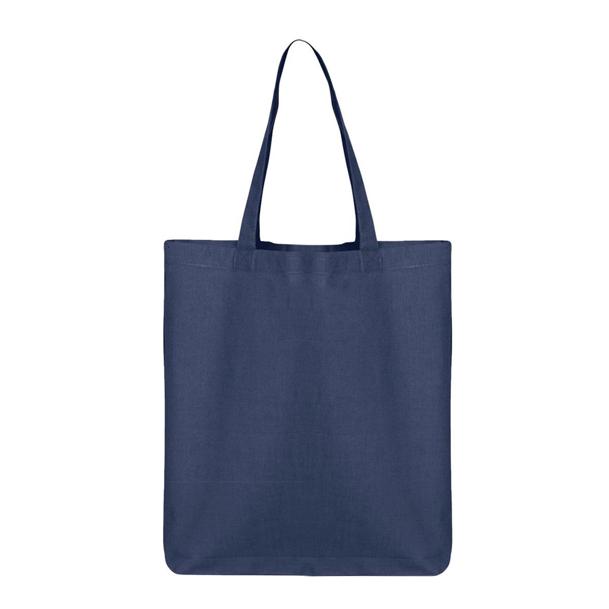 6 oz. 100% Large Cotton Canvas Bottom Gusset Economy Tote Bag - 11" x 13"