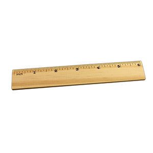 6 inch Natural Finish Wood Ruler