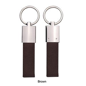 CANVAS METAL KEY CHAIN IN SHINY NICKEL FINISH