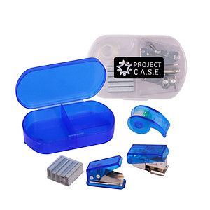 Mini Office Desk Set w/ Stapler, Hole Punch and Tape Dispenser