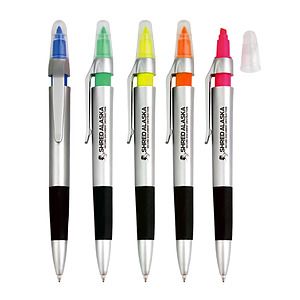 2 in 1 Slim Highlighter Plastic Ballpoint Pen