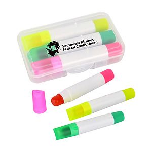 3 Piece Gel Highlighter gift Set w/Case
