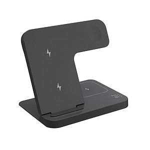 15W 3-In-1 Foldable Fast Wireless Charging Stand For Cell Phone, Apple Watch, Air Pods