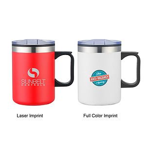 14oz. Double Wall Camping Mug w/ Clear Lid