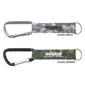 3-1/8" Carabiner W/Printed Strap (keychain, key chains)