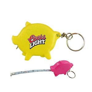 Pig Tape Measure W/Key Chain-Close Out