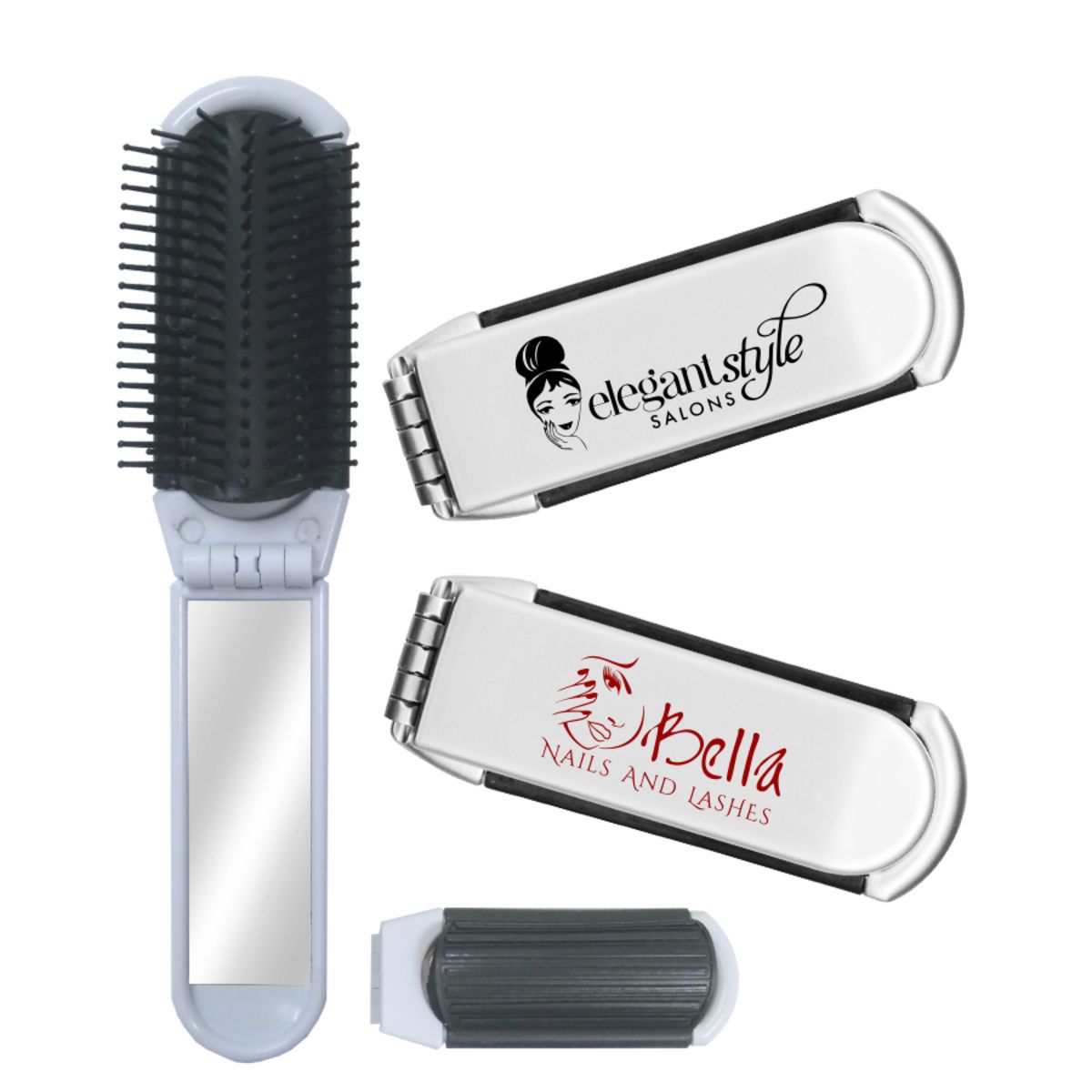 Folding hair brush mirror set | Order Swag