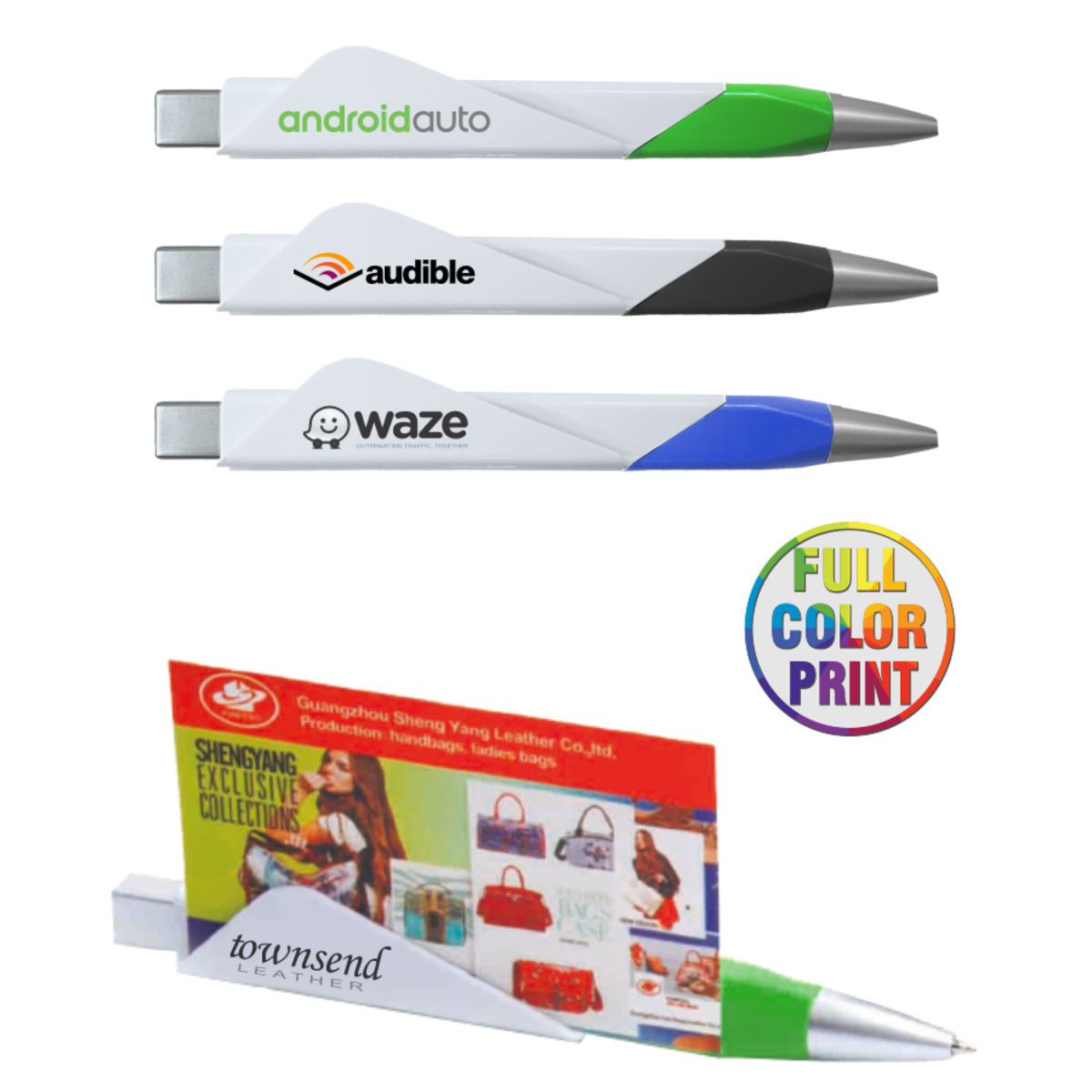 Pen Card Sample Color Business card holder pen - full color | Corporate Specialties