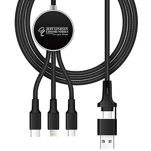 10W LED Light Up 6-IN-1 Charging Cable