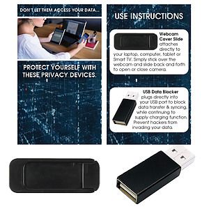 Data Blocker, Webcam Cover & 3x5 Backer Card
