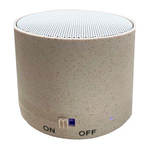 Eco-Friendly Wheat Fiber Round Bluetooth Speaker