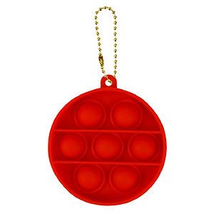 Fidget Popper Round Shaped Keychain - Full Color Imprint